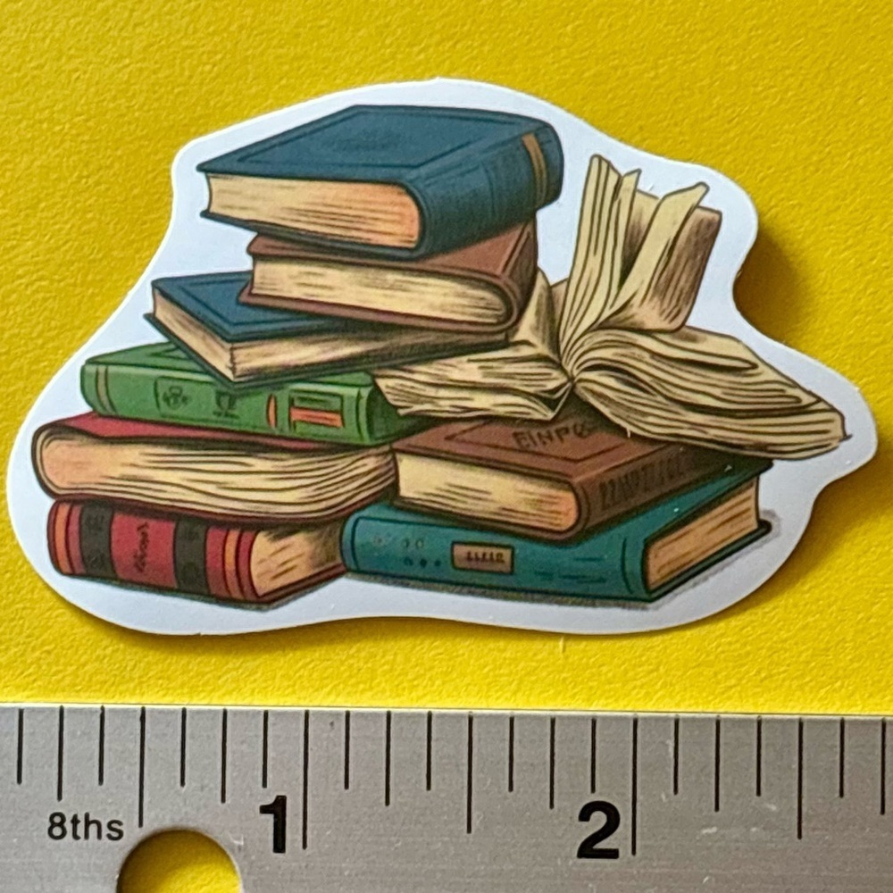 10/$10 Books Aesthetic Vinyl Sticker Waterproof Water Bottle Laptop Craft School
